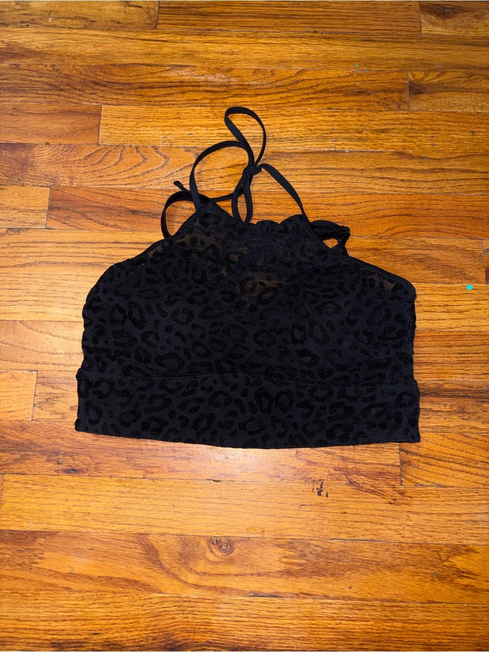 torrid Black Leopard-Print Halter Bralette